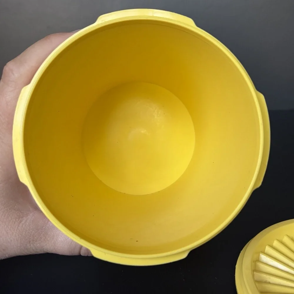 Vintage Tupperware Nesting Canister Yellow 6